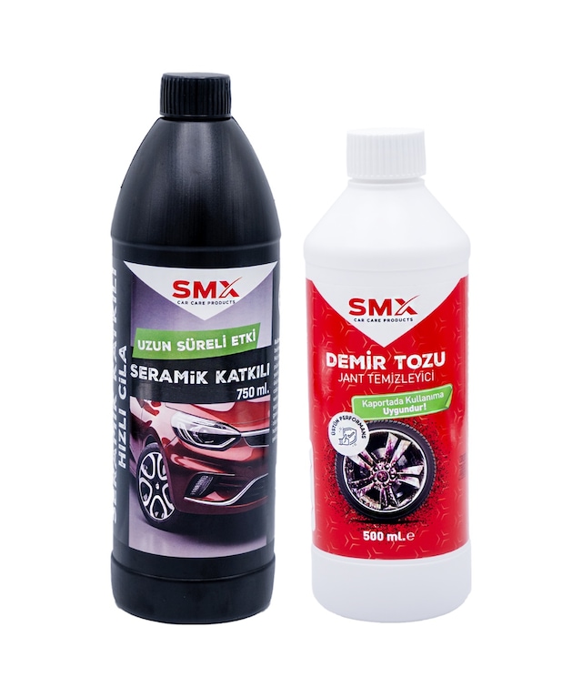 Seramik Katkılı Hızlı Ve Pratik Cila 750ml. + Demir Tozu & Jant Temizleyici 500 Ml