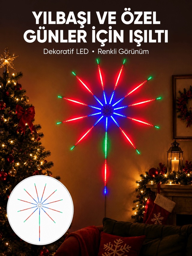 Akıllı Rgb Led Duvar Lambası Kumandalı Ve Uygulama Kontrollü Yeni