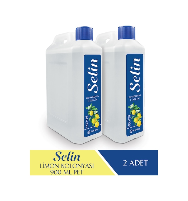 Selin 80 Derece Limon Kolonyası Bidon 2 x 900 ML
