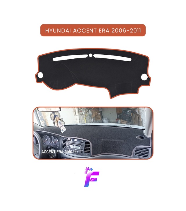 Hyundai Accent Era 2006-2011 Torpido Kılıfı Yansıma Engeller Kolay Montaj Oto Aksesuar Tc46 Kahverengi