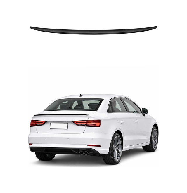 Audi A3 2013-2019 Arası Uyumlu Araca Özel Bagaj Spoileri Piano Siyah 1 Parça