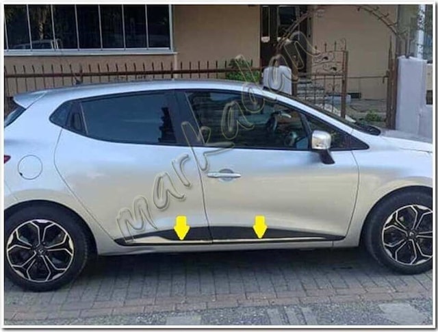Renault Clio 4 Krom Yan Kapı Çıtası 2012-2020 4 Parça Paslanmaz Ç
