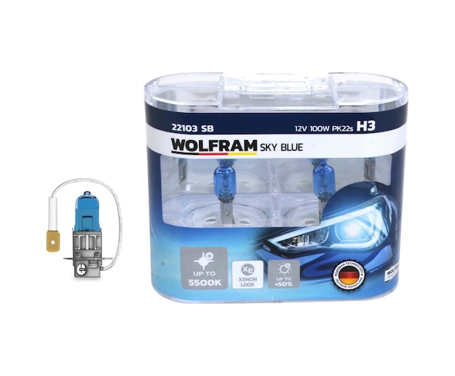 Ampul 12v H3 100 Pk22s Sky Blue Glblseme - 59 Beyaz Işık