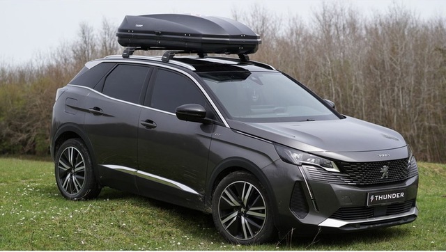 Peugeot 3008 2017-2024 Thunder Carrier Siyah Kilitli Ara Atkı Cross Bar Taşıyıcı Tavan Barı