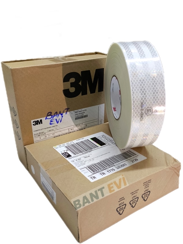 3m 983 Beyaz Reflektif Bant 5metre Tüvtürk Onaylı Reflektör Şerit