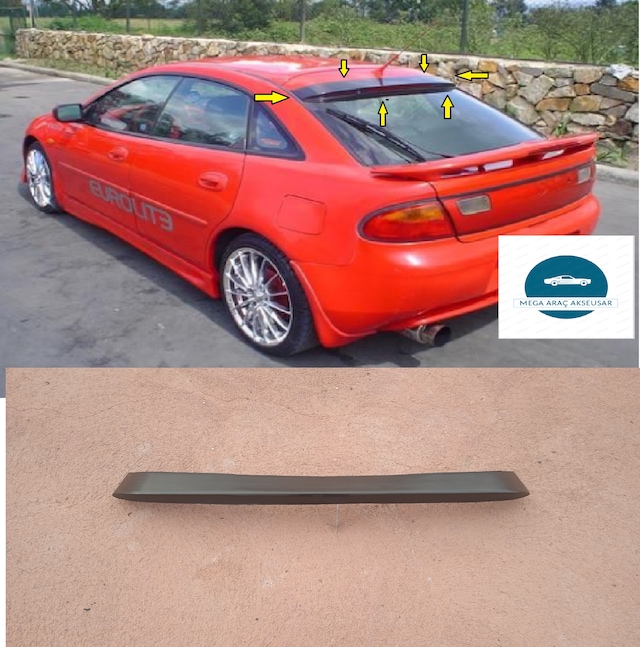 Mazda Lantis Uyumlu Bagaj Üstü Spoiler Boyasız Siyah