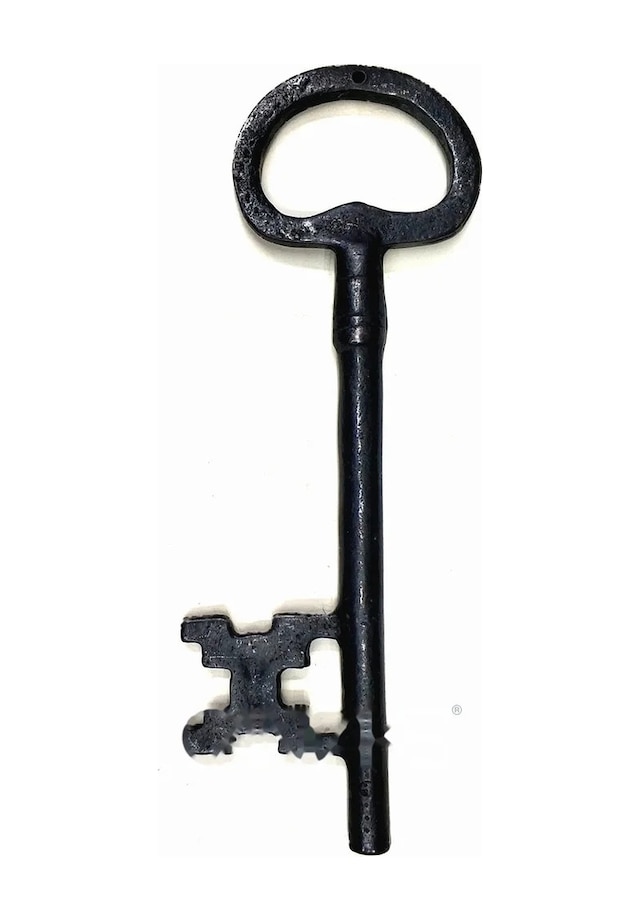 Ers Bilge Anahtar Biblo, 210x66 Mm - Büyük Boy, Retro, Vintage, Antika Stil Süs Dekor Aksesuar Anahtarı