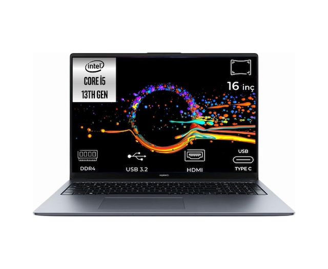 Huawei Matebook D16 i5-13420H 53014QHR-K02 16 GB 1 TB SSD 16" W11P Dizüstü Bilgisayar