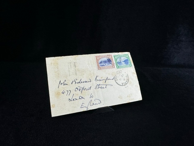 1935 Yılında Trinidad And Tobago Dan İngiltere'ye Postalanmış 1 Ve 2 Cent Pullu
