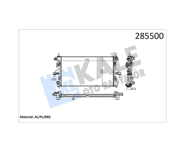 Su Radyatörü Kale 2052011ab Fiat Ducato Iıı / Peugeot Boxer / Citroën Jumper 2006-2014 Oem 1362308080