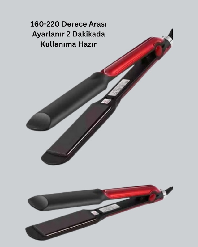 Profesyonel - 31 - Titanyum Saç Düzleştirici Ayarlanabilir Isı Ve Hızlı - Ece-umay - Isınma Özellikli