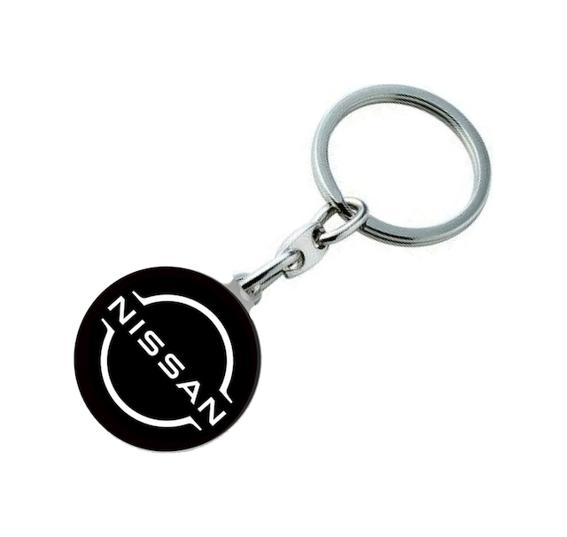 Yeni Nissan Logolu Metal Otomobil Anahtarlığı - Damla Baskılı