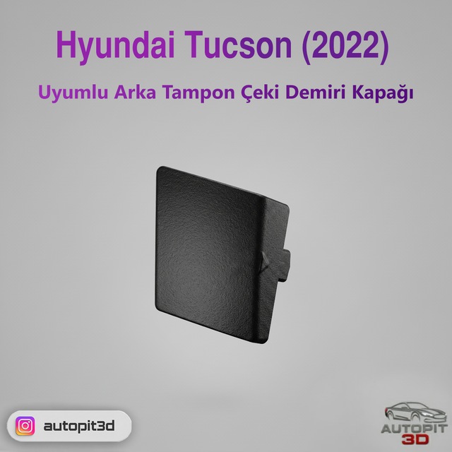 Hyundai Tucson 2022 Uyumlu Arka Tampon Çeki Demiri Kapağı