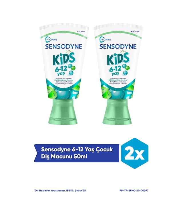 Promine 6 +Yaş Çocuk Diş Macunu 50ml - Bubble Gum Aromalı X 2 Adet