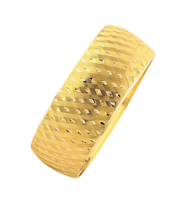 14 Ayar Altın Şarnelli Geniş Bilezik 18 Gram