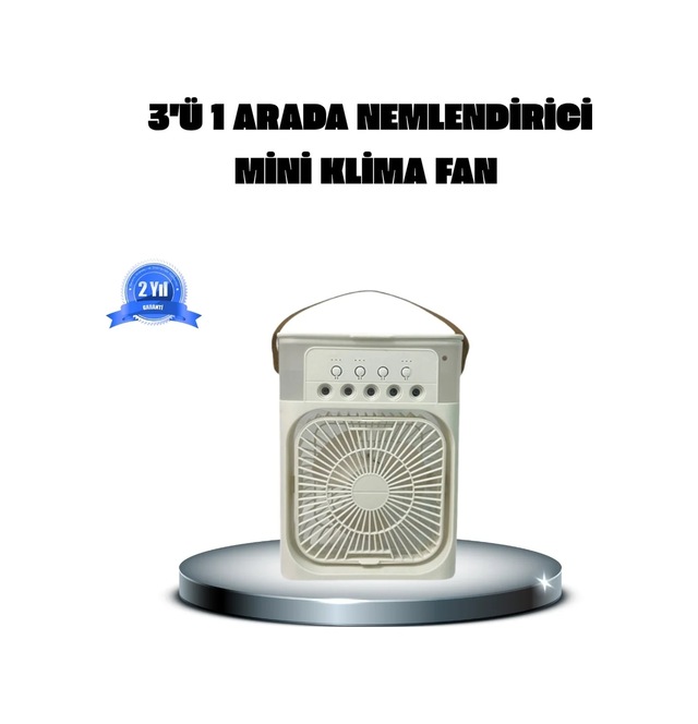 Ers Taşınabilir Mini Klima Fan 3 Ü 1 Arada Soğutucu, Nemlendirici Ve Gece Lambası