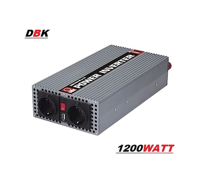 Dbk 12Volt 220Volt Dönüştürücü İnvertör Dönüştürücü 1200Watt