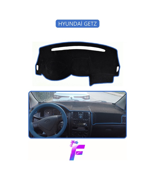 Hyundai Getz Uyumlu Ön Torpido Örtüsü Hızlı Ve Kolay Montaj Kaymaz Tasarım Tam Koruma G35 Mavi