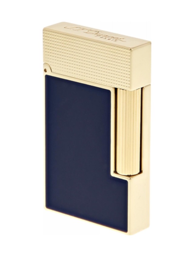 C16457 St Dupont Line 2 Blue Laquer Yellow Gold Çakmak