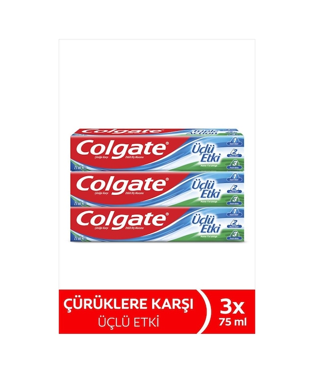 Colgate Üçlü Etki 75 Ml Diş Macunu X3