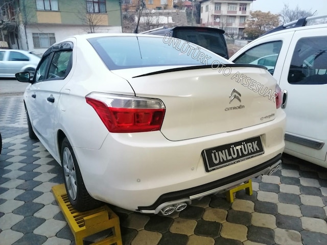 OtoÇizgi Citroen C-Elysee Bagaj Üstü Spoiler Piano Black-Parlak Beyaz OtoÇizgi