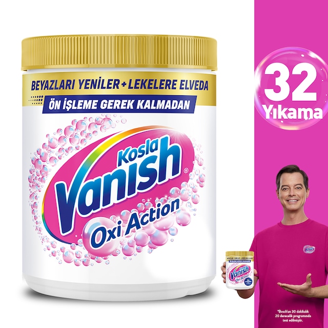Vanish Oxi Action Kristal Beyaz Deterjan Güçlendirici ve Leke Çıkarıcı Toz 970 G