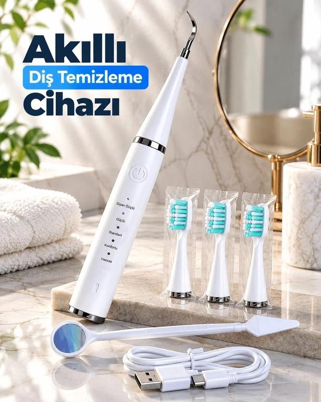 Lb Şarjlı Akıllı Diş Temizleme Cihazı 5 Farklı Temizleme Modlu Hassas Bakım Cihazı