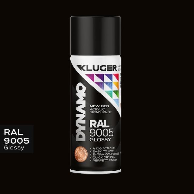 Kluger Parlak Siyah Spey Boya Ral 9005