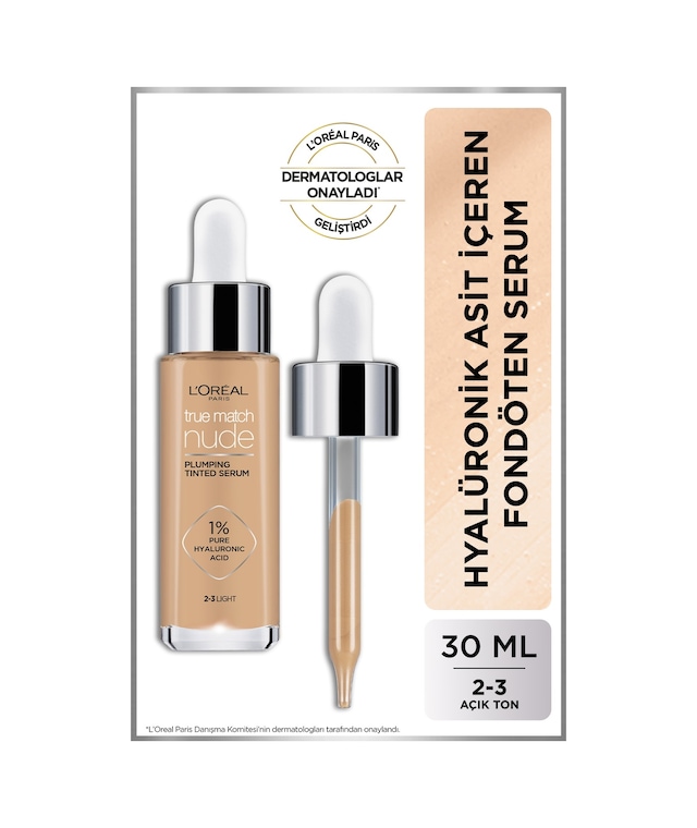 L'Oreal Paris True Match Nude Fondöten Serum 2 3 Light 31 ML