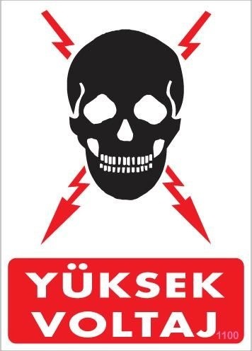 Buradabulabilirsin Yüksek Voltaj Uyarı Levhası 25x35 Kod:1100 Nl