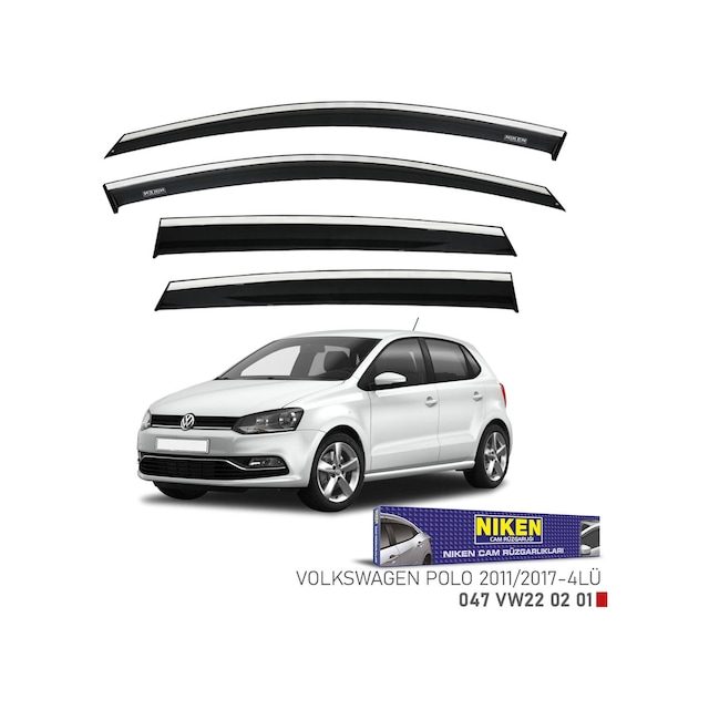 Niken Vw Polo 6r Cam Rüzgarlığı Kromlu 2009 / 2017 Niken 047 Vw22 02 01