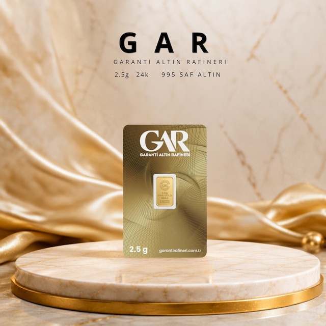 2 Adet 2.5 Gr 24 Ayar Altın 995 Gar