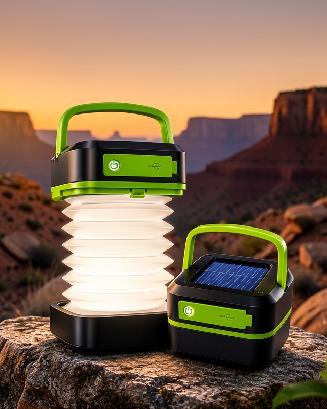 Katlanabilir Usb Şarjlı Güneş Enerjili Led Kamp Lambası