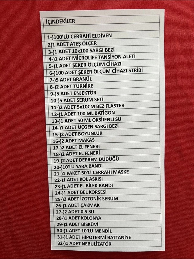 Ilk Yardım Çantası Full