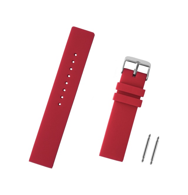 Saatse Kırmızı Silikon Saat Kordonu Kayış 14 MM