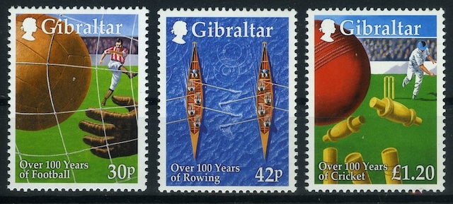 Koleksiyon Pulları, Gibraltar 3 Pulluk Damgasız Tam Seri Spor Konulu Pullar,n11-35 Teşhir Ürün