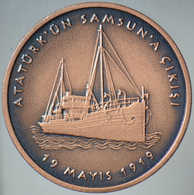 Milli Mücadele'nin 100. Yılı - Atatürk'ün Samsun'a Çıkışı Bronz Hatıra 2,5 Lira 2019 Sertifikalı Çil