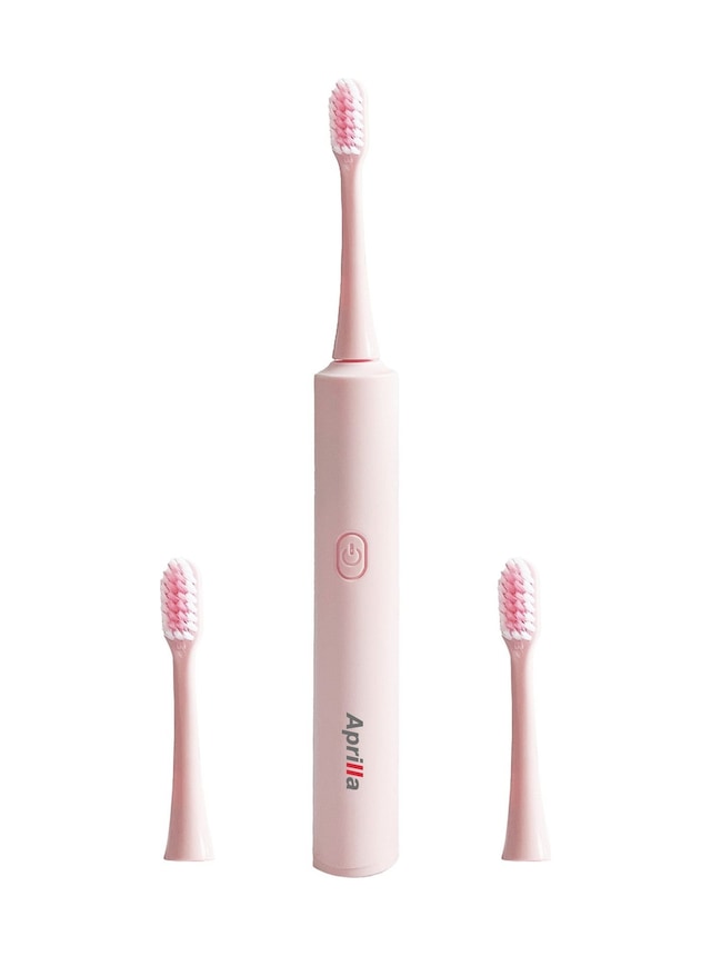 Pembe-atb 8717 Titreşimli Değiştirilebilir Başlıklı Su Geçirmez Gövdeli Pembe Diş Fırçası