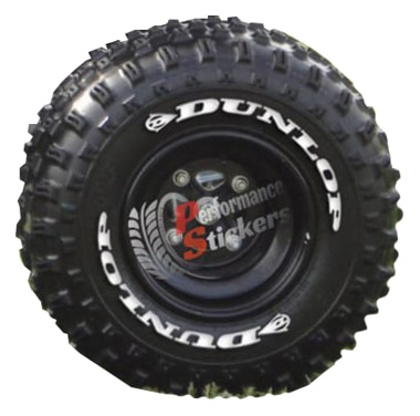 Dunlop Atv Lastik Stikeri Lastik Yazısı 35mm 8adet Lastik Sticker
