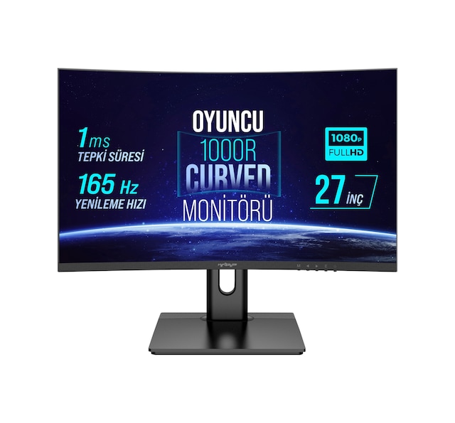 Warp WRP27-165-B 27" 1 MS 165 Hz Rgb 1000R Curved Freesync + G-Sync Fhd Oyuncu Monitörü