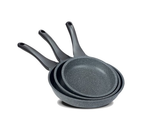 Thermoad Granit Döküm Tava Seti 3'lü 20-24-28 CM Gri