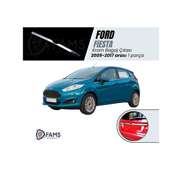 Ford Fiesta Krom Bagaj Çıtası 2009-2017 Arası P. Çelik