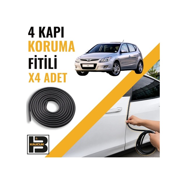 Hyundai İ30 2007-2012 Kapı Koruma Fitili-4 Kapı-siyah-bm2260
