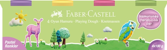 Faber-Castell Pastel Renkler 4X100gr Oyun Hamuru