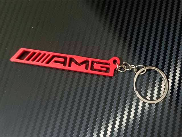 Mercedes Amg Anahtarlık Kırmızı Plastik