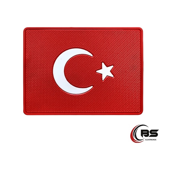 Türk Bayrağı Space Torpido Üstü Kaydırmaz Ped Telefon Tutucu