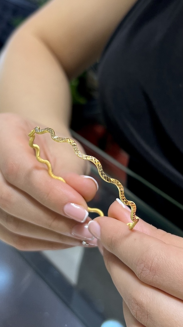10 Gr Gram Yatırımlık Işçiliksiz Cam Kırığı Ajda Bilezik 22 Ayar Altın