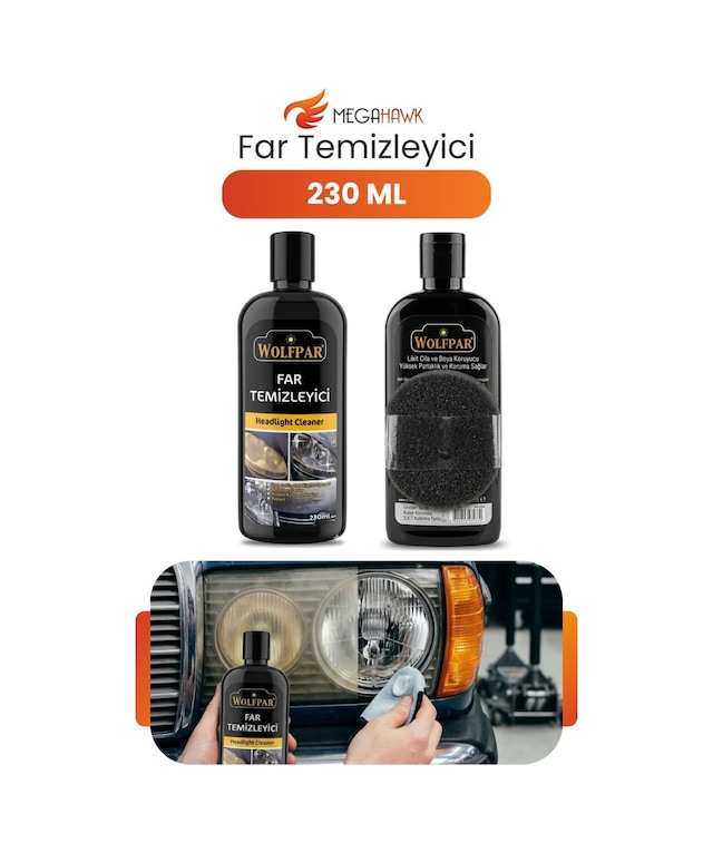 Far Temizleyici 230 Ml Far Parlatıcı Sararma Giderici Çizik Giderme Oto Bakım