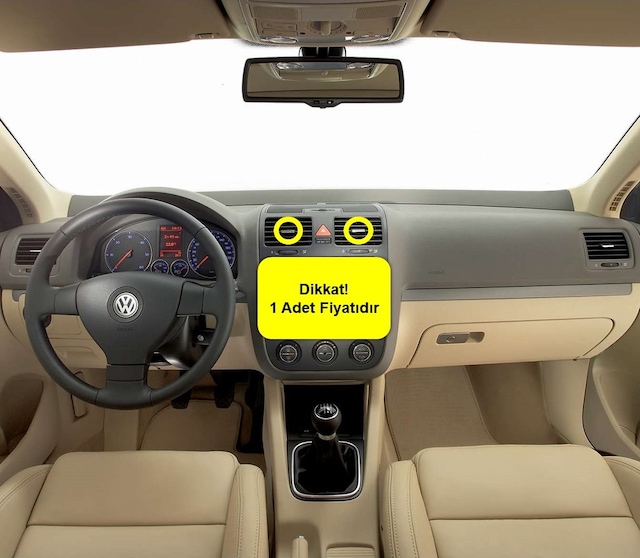 VW Jetta 5 06-11 Orta Havalandırma Izgarası Tuşu 1K0819728J 1 Ad