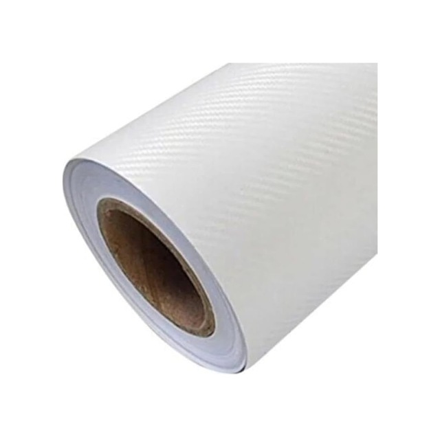 Beyaz 3d Karbon Folyo, Hava Kanallı Araç Kaplama Folyosu 152 Cm X 152 X 20 Cm
